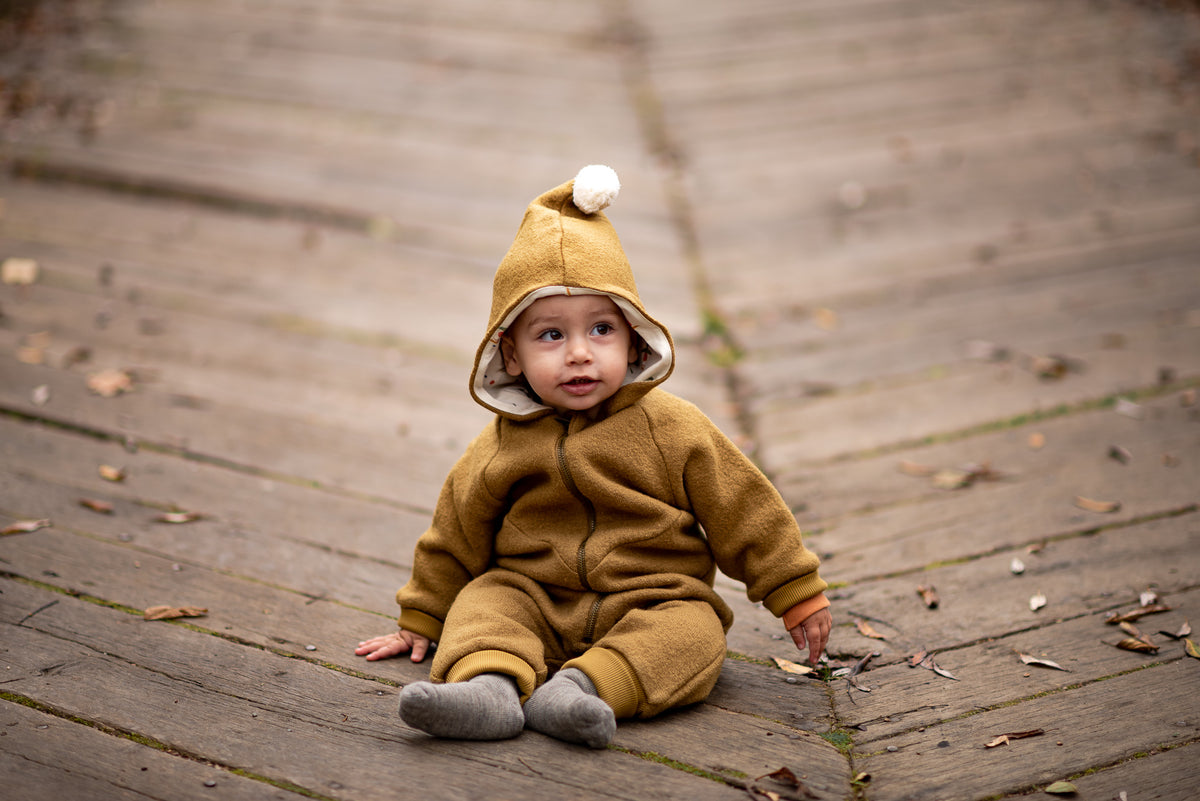 Salopeta din lana merinos pentru bebe