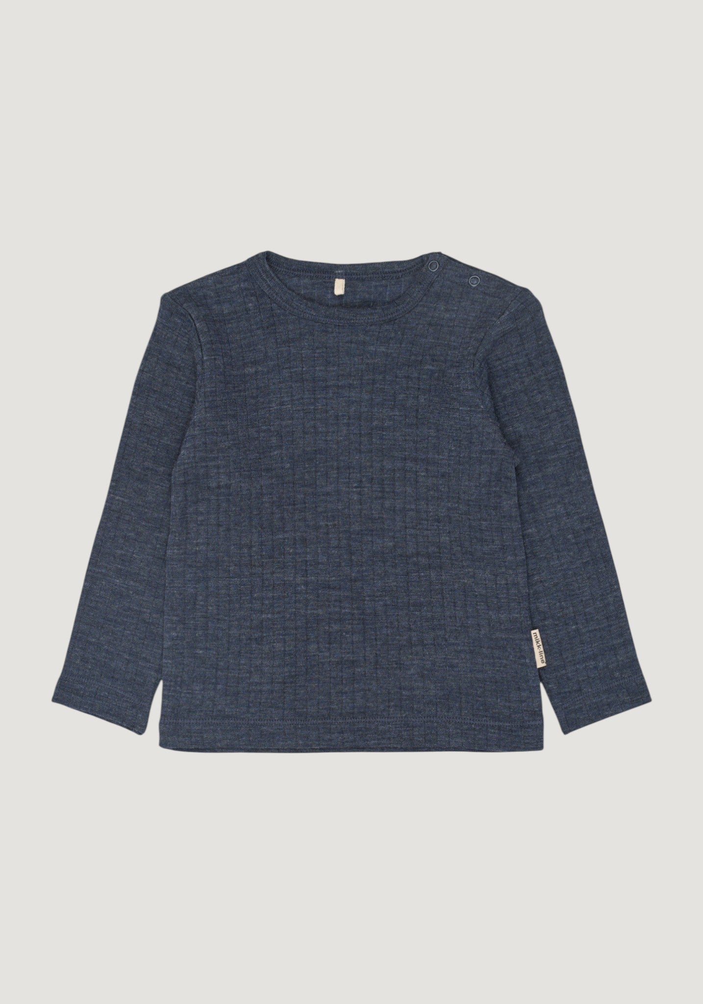 Bluză din lână merinos - Melange Blue Nights