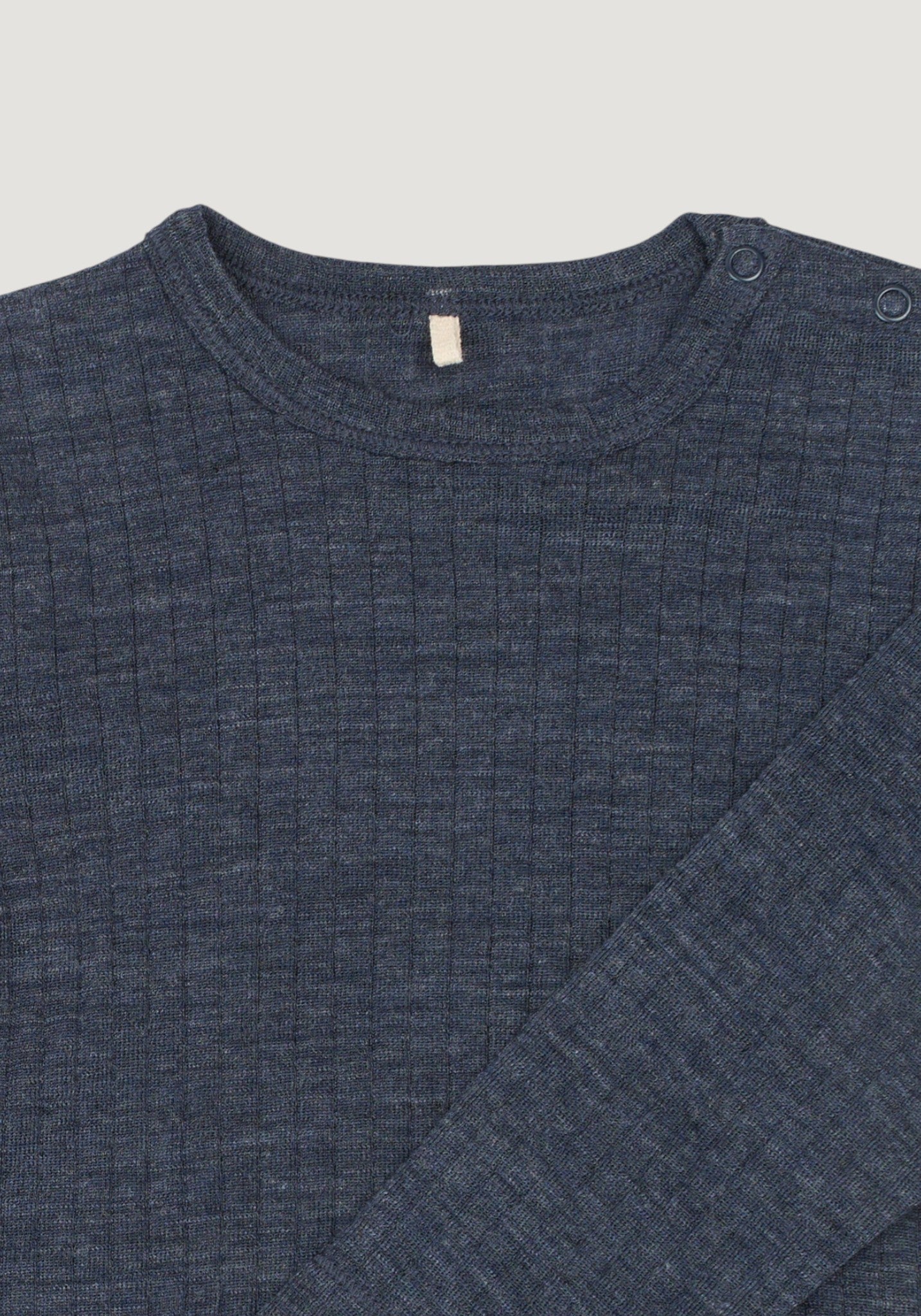 Bluză din lână merinos - Melange Blue Nights