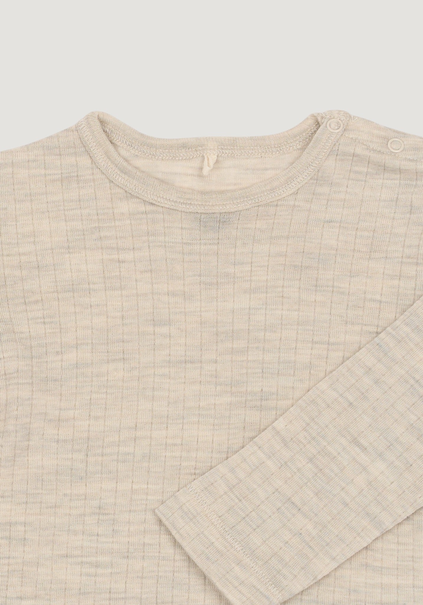 Bluză din lână merinos - Melange White