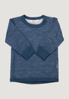 Bluză din lână merinos și bambus - Propeller Dark Denim