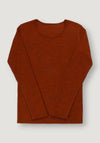 Bluză femei din lână merinos - Basic Russet XS