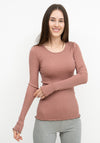 Bluză femei seamless din mătase - Gerda Frill Antique Rose