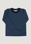Bluză lână merinos - Mini Stripe Blue