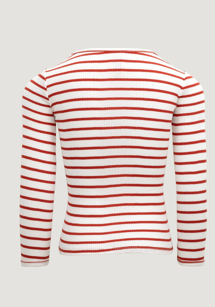 Bluză seamless mătase - Bergen Poppy Stripes Minimalisma HipHip.ro