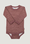 Body din lână merinos și bambus - Goose Dark Rose