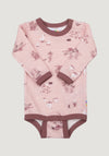 Body din lână merinos și bambus - Goose Light Pink