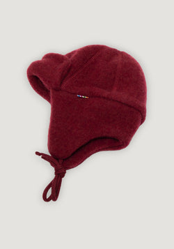 Căciulă dublată fleece din lână merinos - Bordeaux Joha HipHip.ro