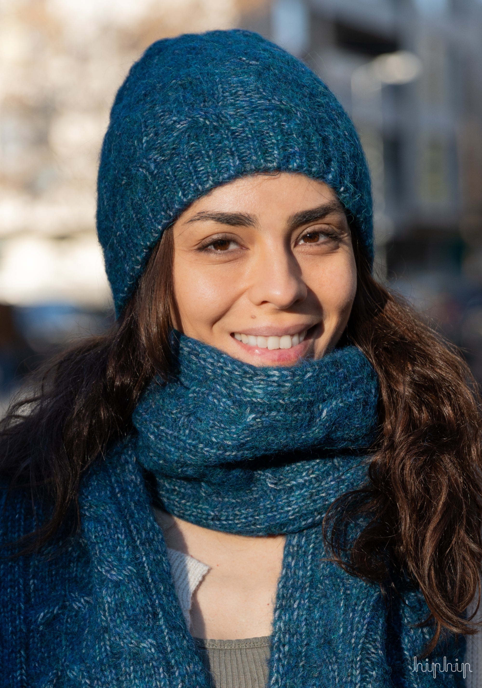 Căciulă femei din alpaca și bumbac Pima - Hoya Blue