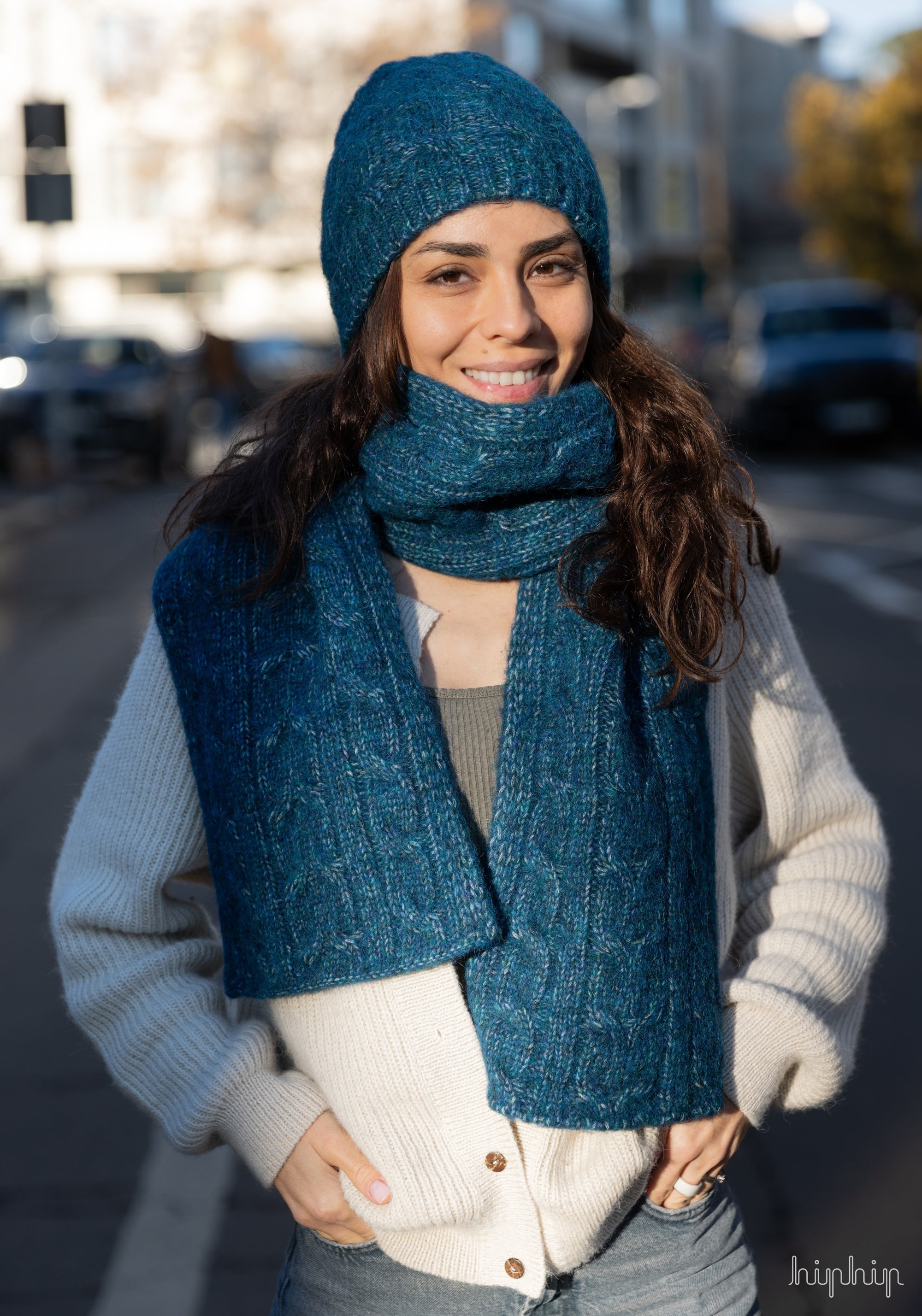 Căciulă femei din alpaca și bumbac Pima - Hoya Blue
