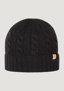 Căciulă femei din lână merinos și cașmir - Black