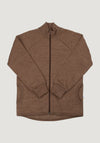 Cardigan brushed din lână merinos - Warm Brown