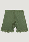 Shorts femei din lână merinos și matase - Kate Dusty Olive Joha Woman HipHip.ro