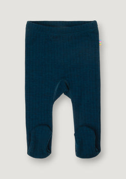 Colanți cu șosete lână merinos - Basic Dark Turquoise 60