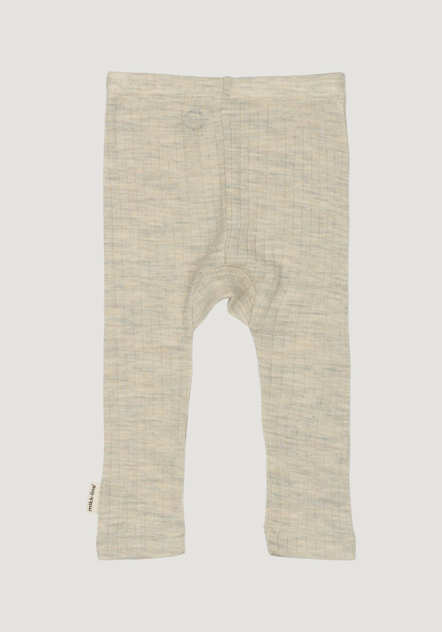 Colanți din lână merinos - Melange White