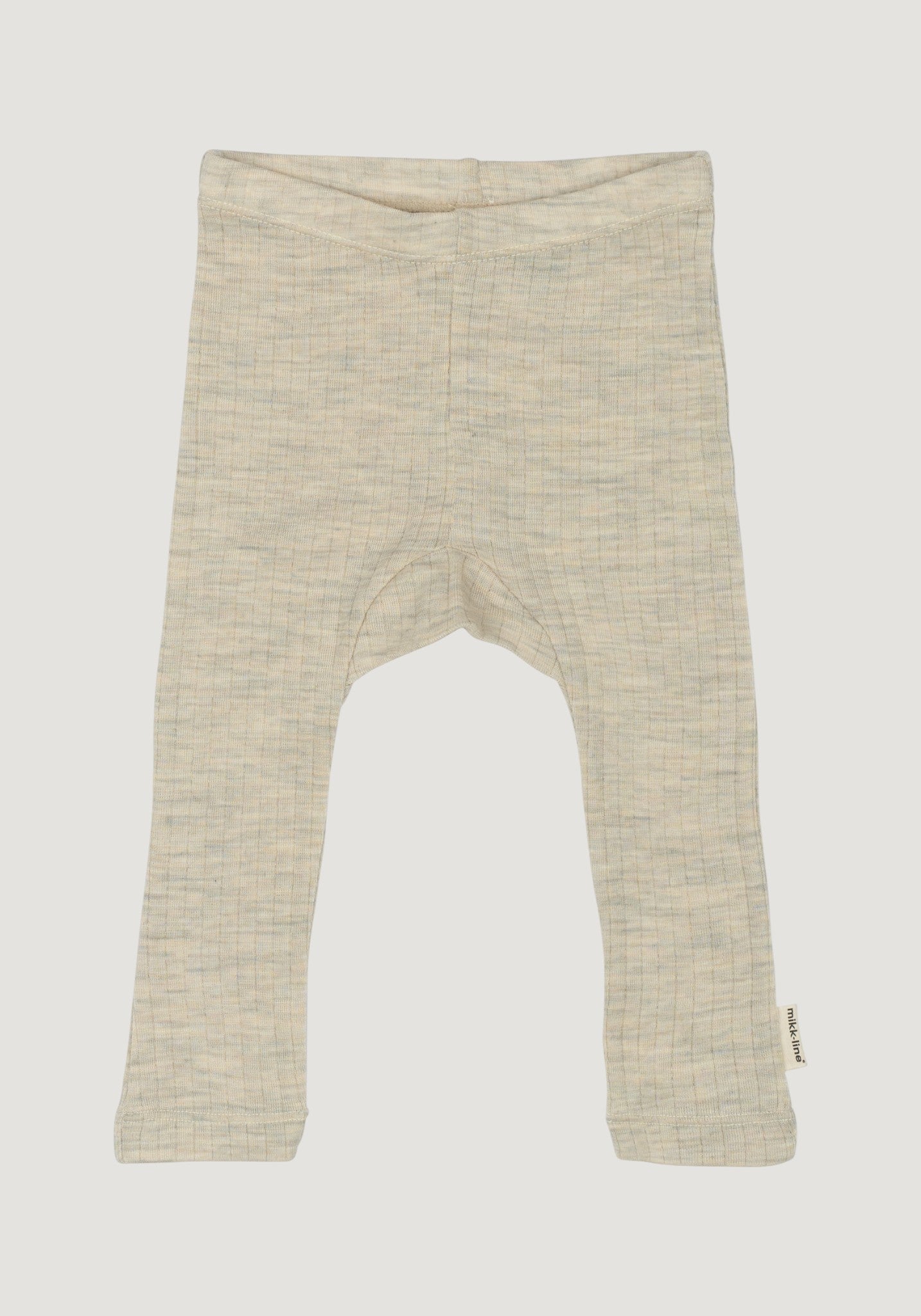 Colanți din lână merinos - Melange White