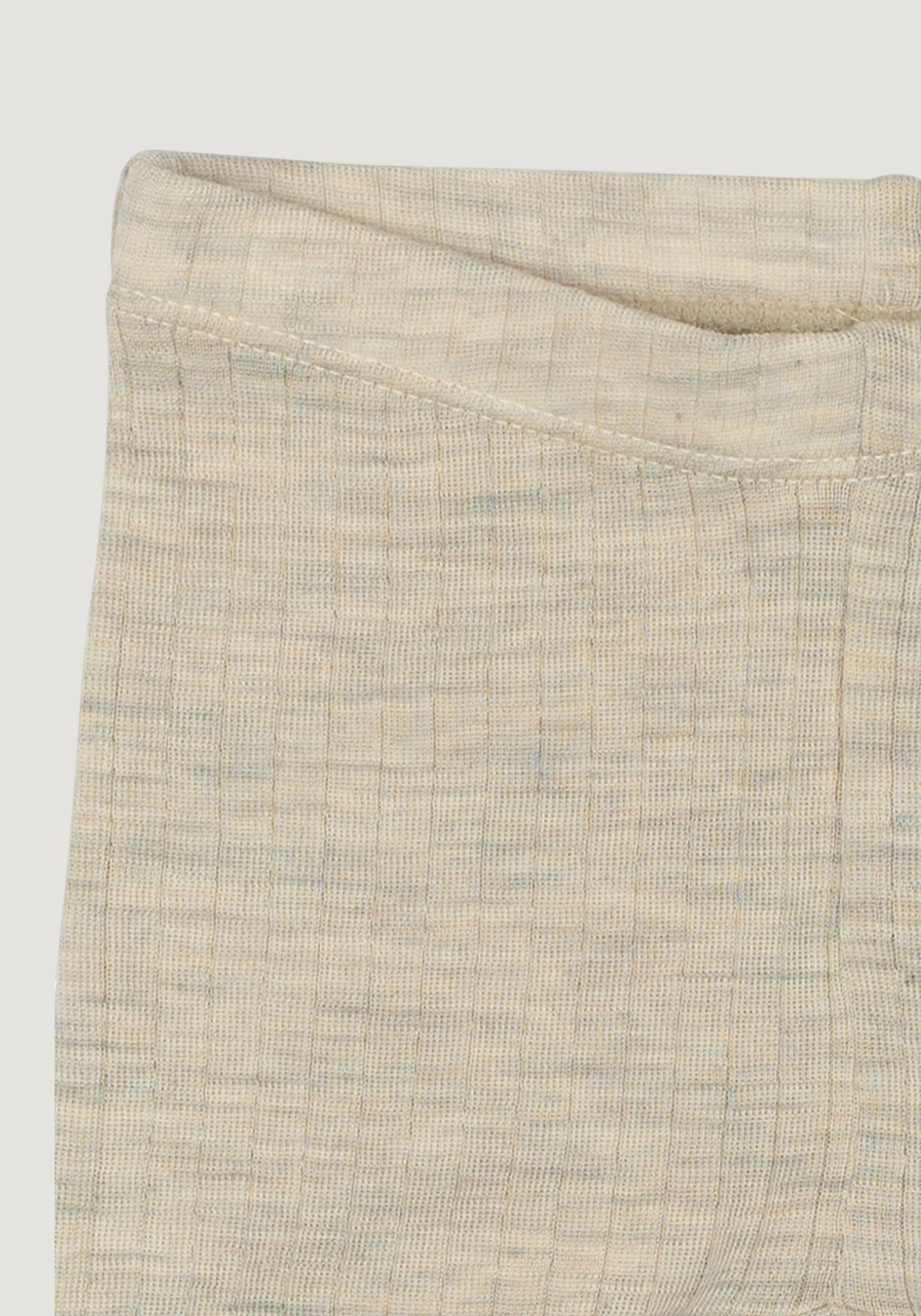 Colanți din lână merinos - Melange White