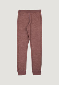 Colanți din lână merinos și bambus - Dark Rose