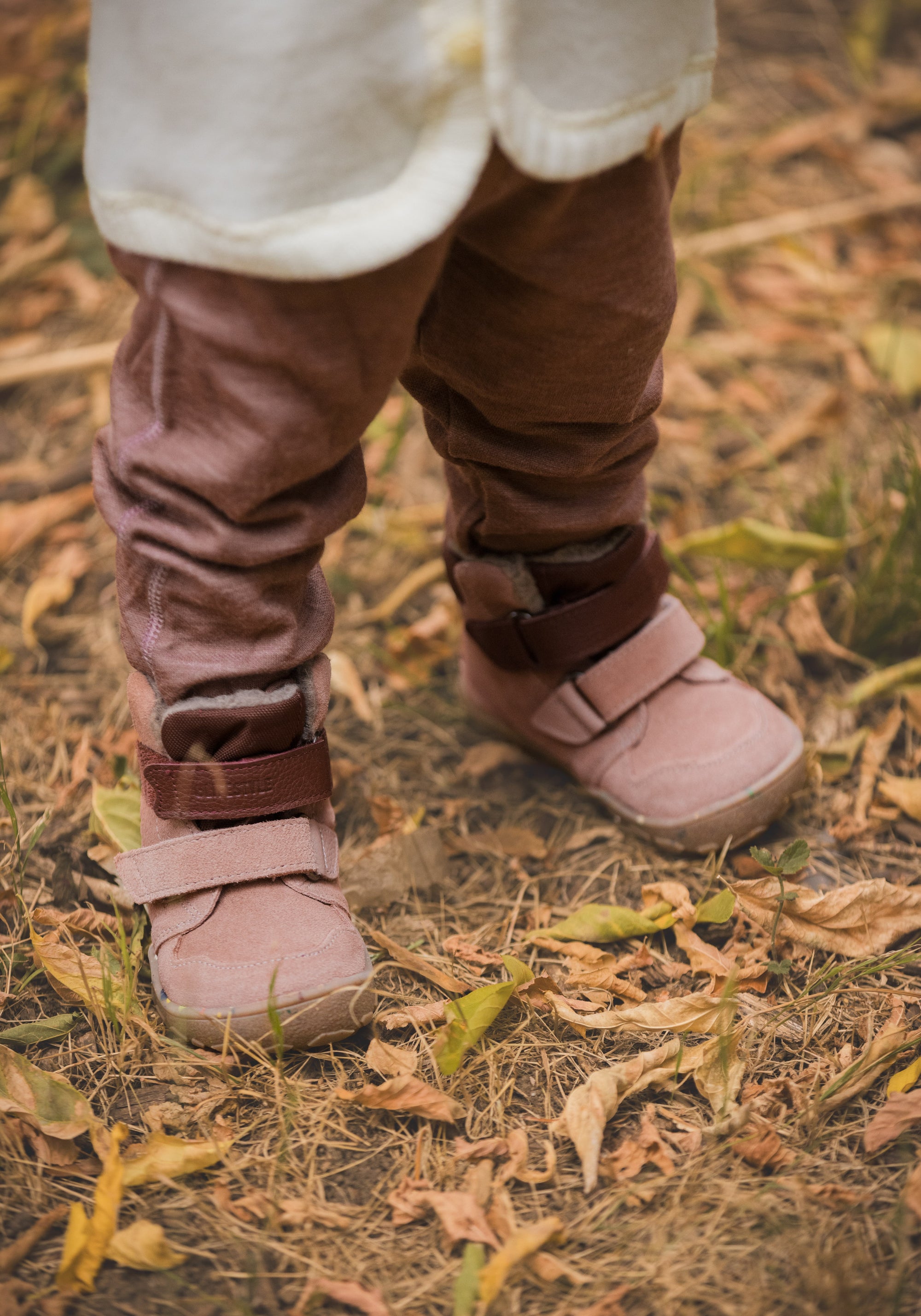 Colanți din lână merinos și bambus - Goose Dark Rose