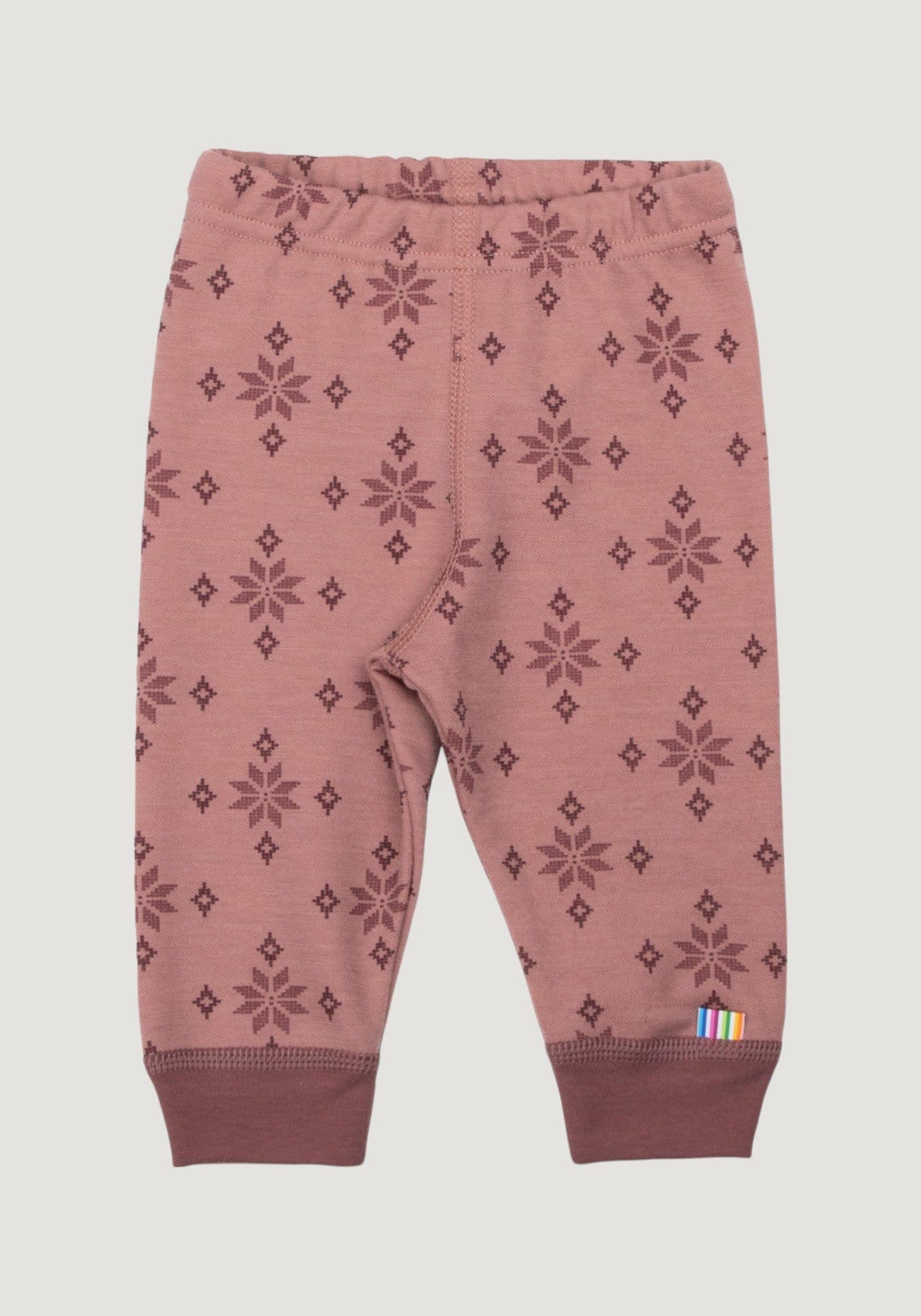 Colanți din lână merinos și bumbac - Ice Crystal Rose