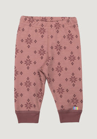 Colanți din lână merinos și bumbac - Ice Crystal Rose