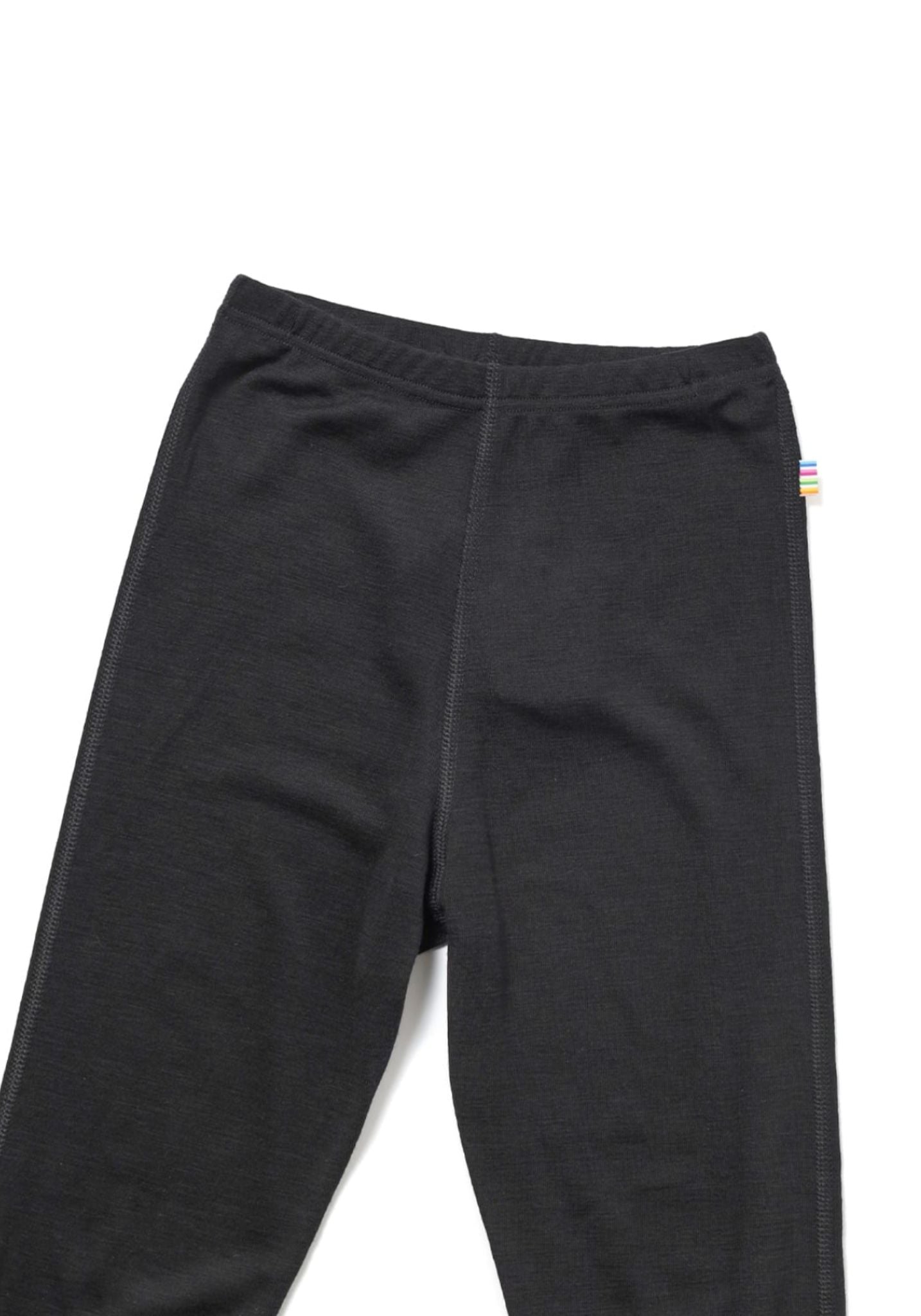 Colanți din lână merinos și mătase - Black