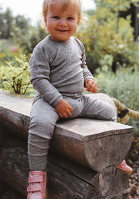 Colanți lână merinos - Basic Grey Joha HipHip.ro