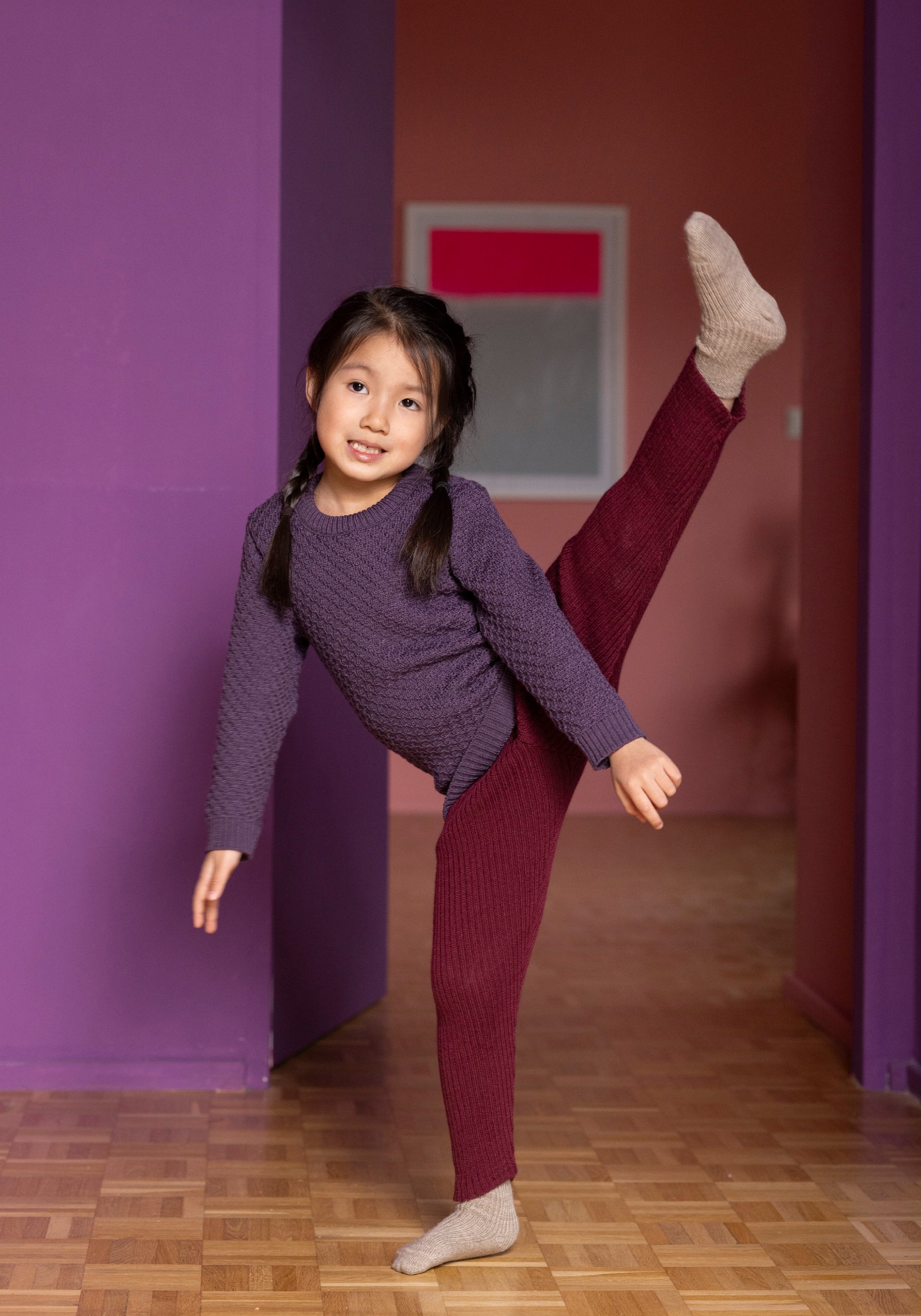 Colanți lână merinos - Cassis