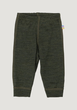 Colanți lână merinos - Single Wool Melange Moss Green