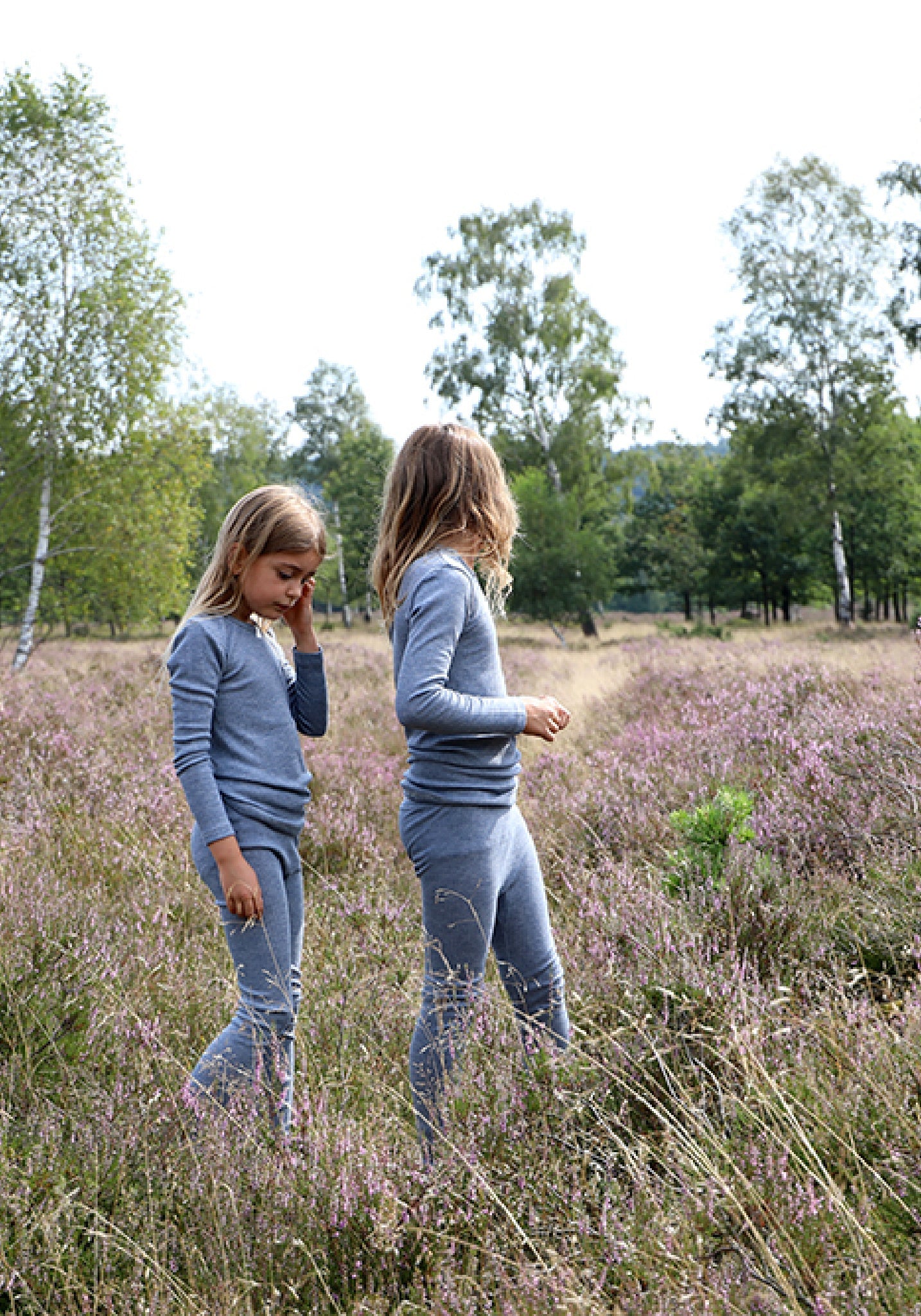 Colanți seamless din lână, mătase și bumbac - Grey Melange Cosilana HipHip.ro