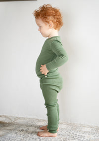 Colanți seamless lână merinos - Active Greenery