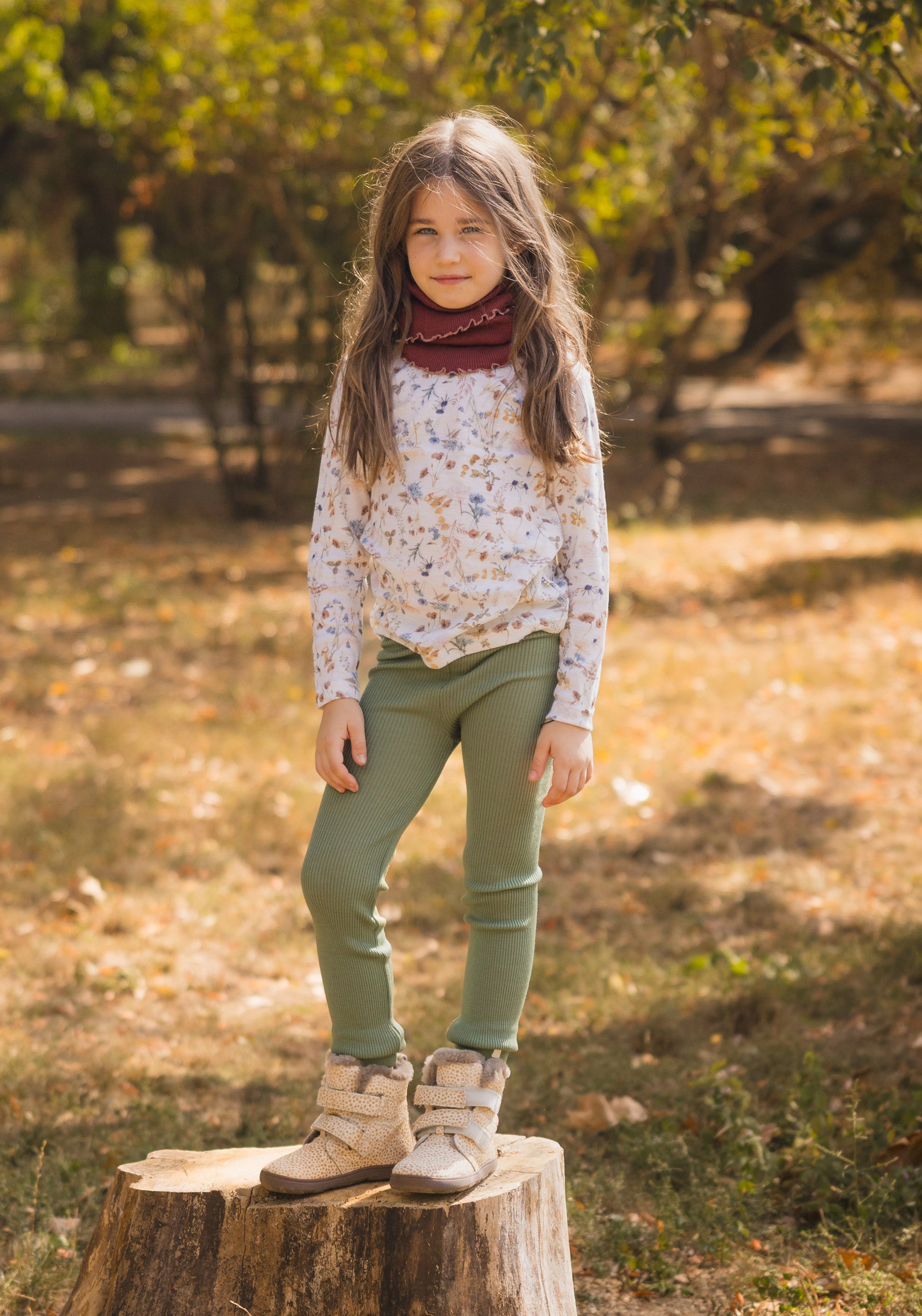 Colanți seamless din lână merinos - Active Greenery