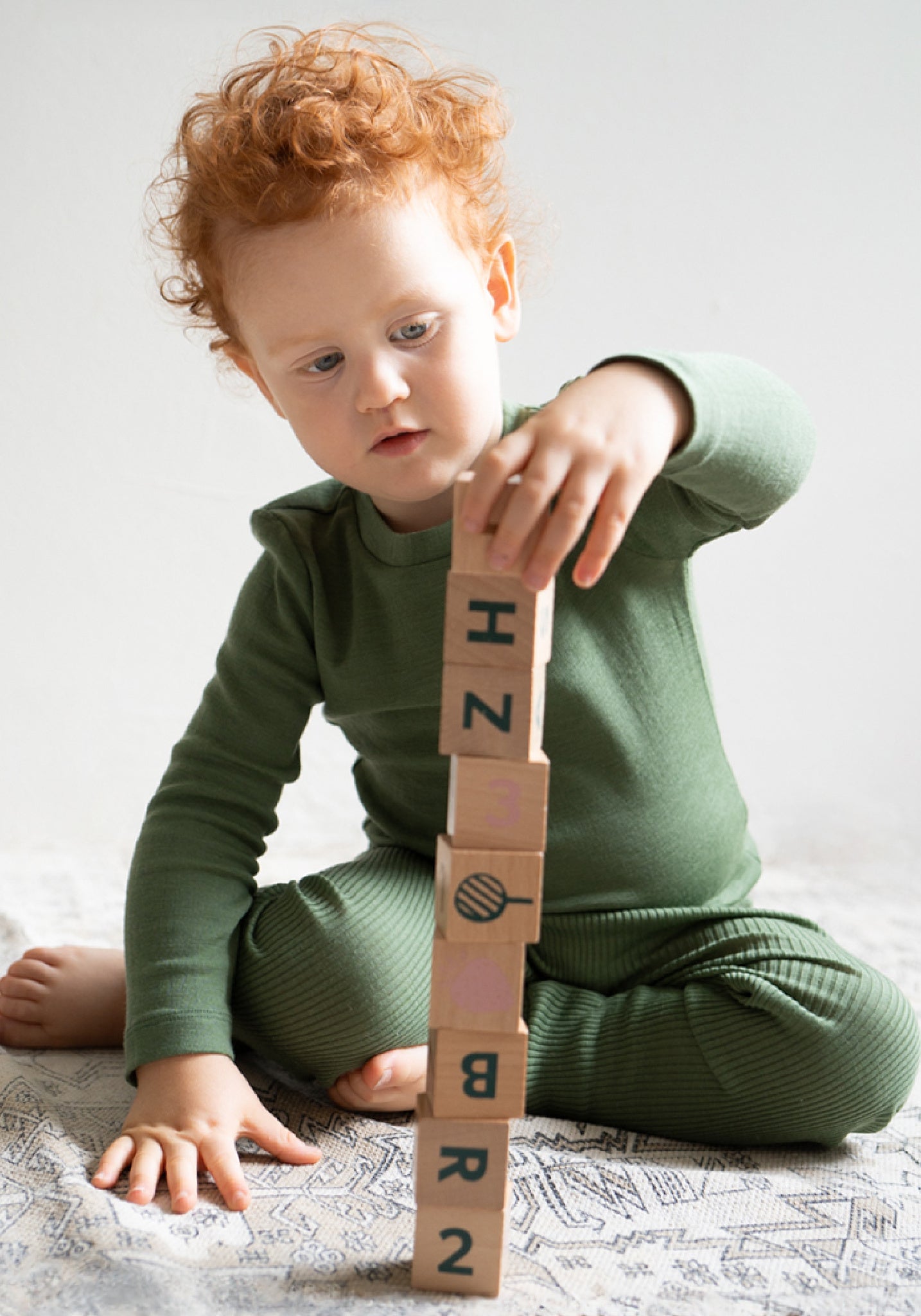 Colanți seamless lână merinos - Active Greenery