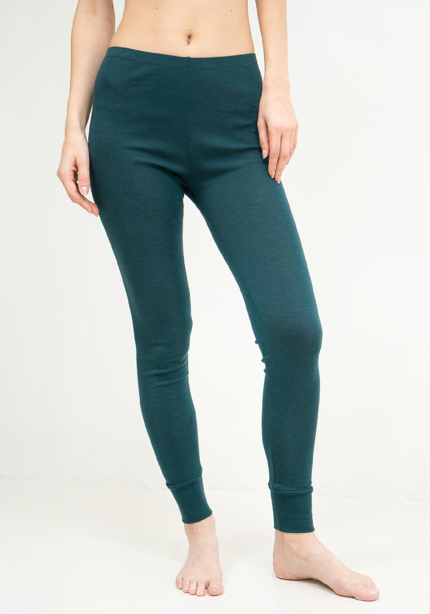 Colanți femei seamless din lână merinos - Vivid Ocean