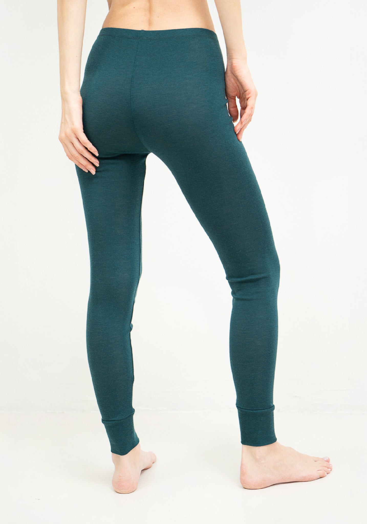 Colanți femei seamless din lână merinos - Vivid Ocean