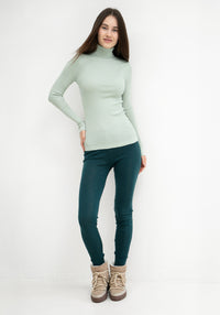 Colanți femei seamless din lână merinos - Vivid Ocean