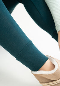 Colanți femei seamless din lână merinos - Vivid Ocean