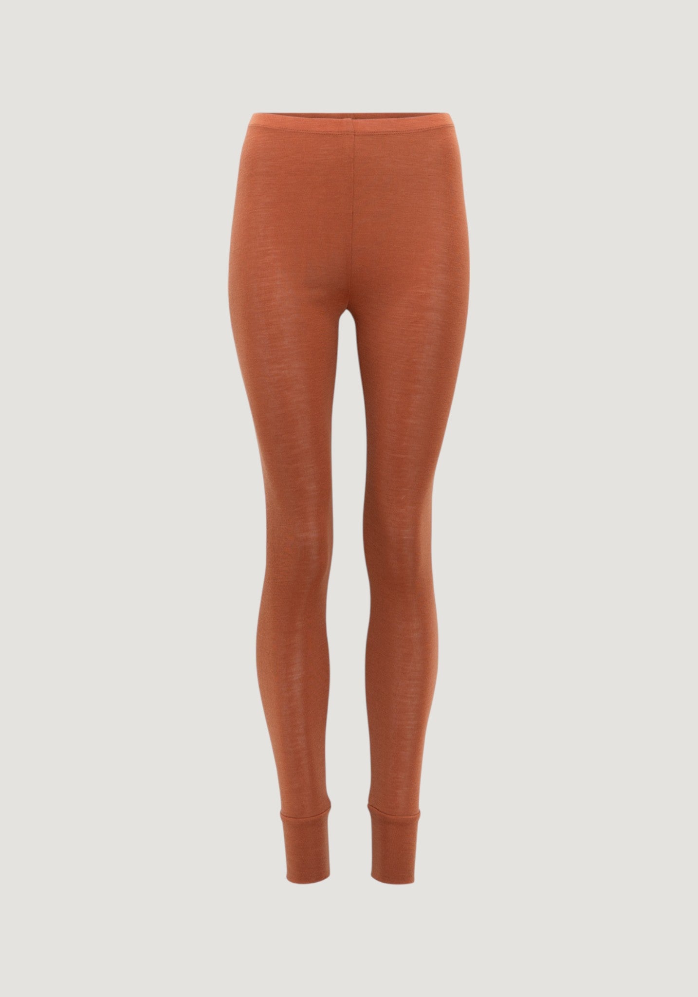 Colanți femei seamless din lână merinos - Vivid Rust