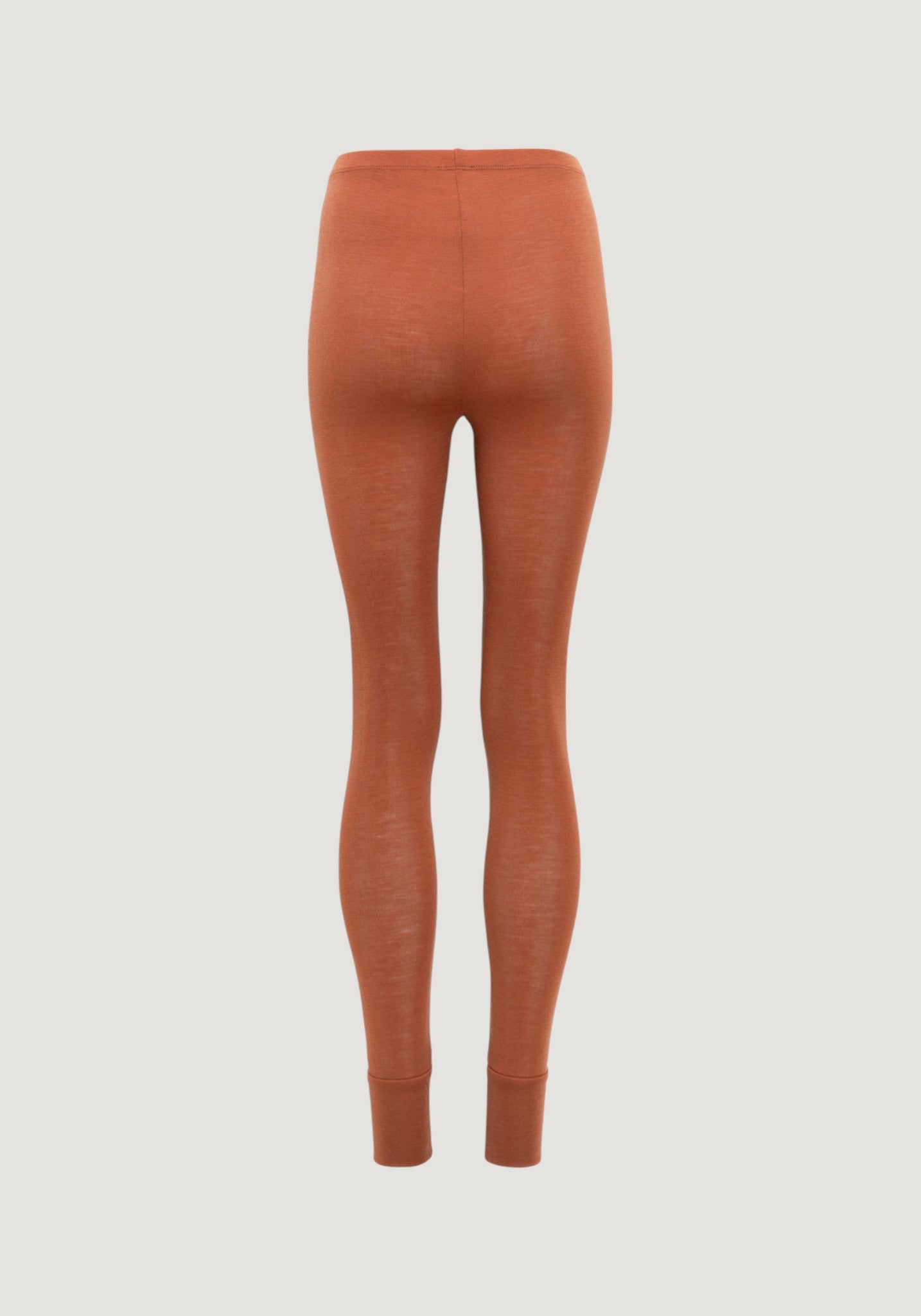 Colanți femei seamless din lână merinos - Vivid Rust