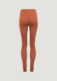 Colanți femei seamless din lână merinos - Vivid Rust