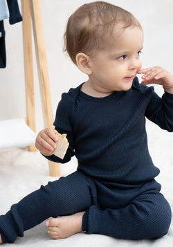 Colanți seamless mătase - Bieber Dark Blue 1-6 luni