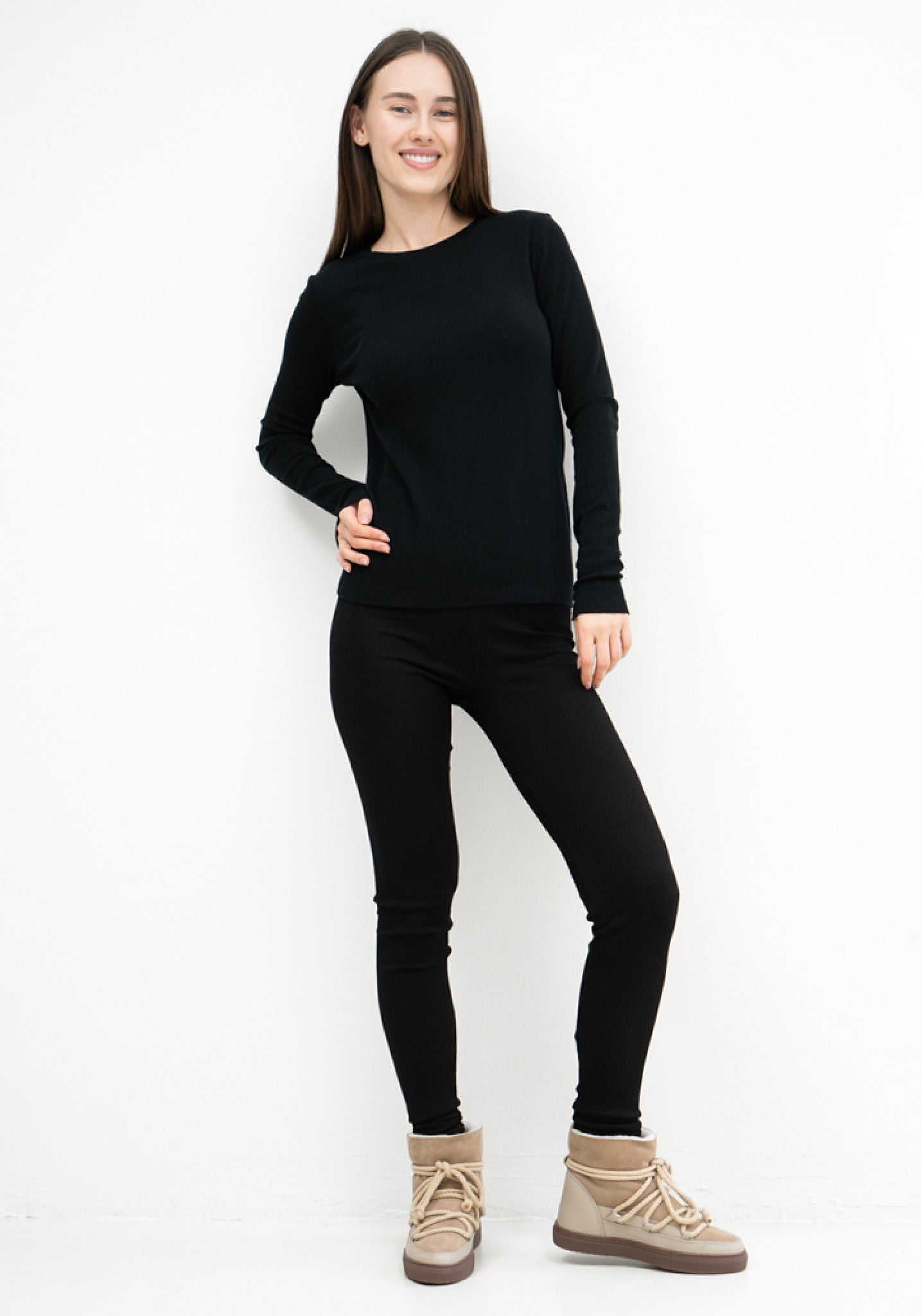 Colanți femei din mătase - Greater Black