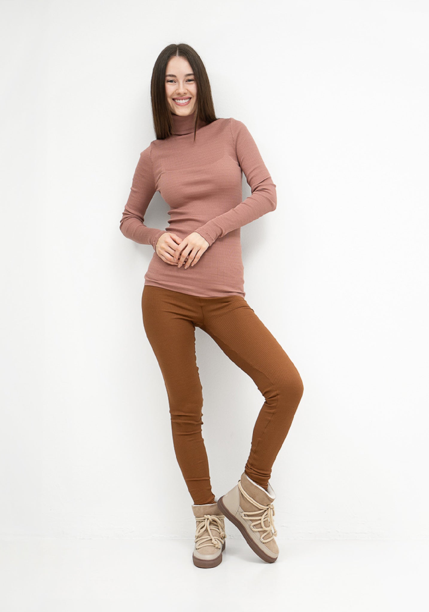 Colanți femei seamless din mătase - Greater Chocolate