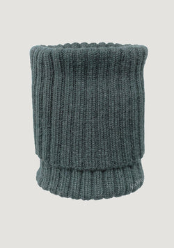 Fular tubular adulți baby alpaca - Rib Grey Green Melange De Colores HipHip.ro