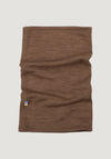 Fular circular brushed din lână merinos - Warm Brown