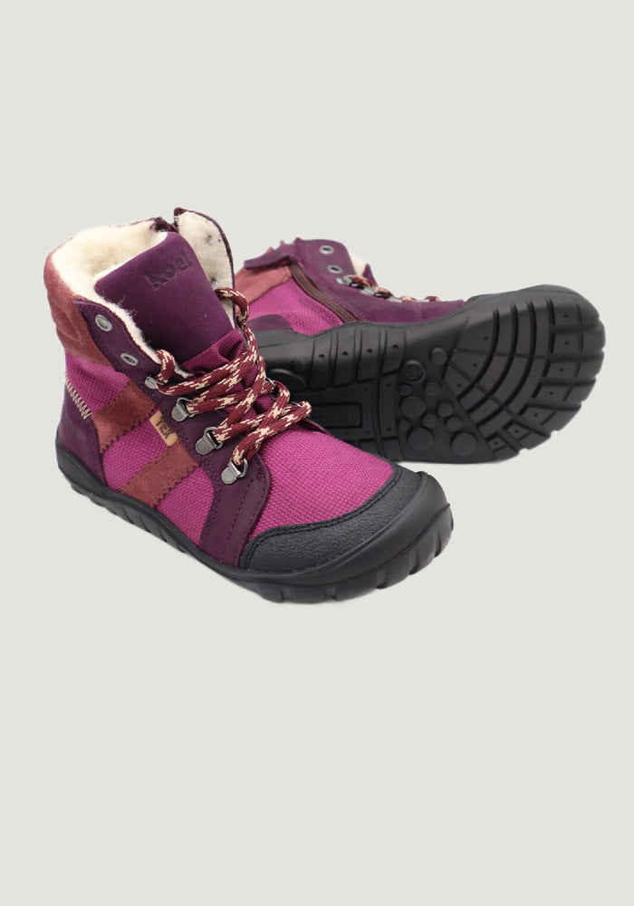 Ghete Barefoot impermeabile îmblănite - Miloni Purple Koel HipHip.ro