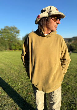Hanorac adulți molton din bumbac - Sueter Dull Gold