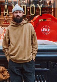 Hanorac fleece unisex din bumbac - Sueter Dull Gold