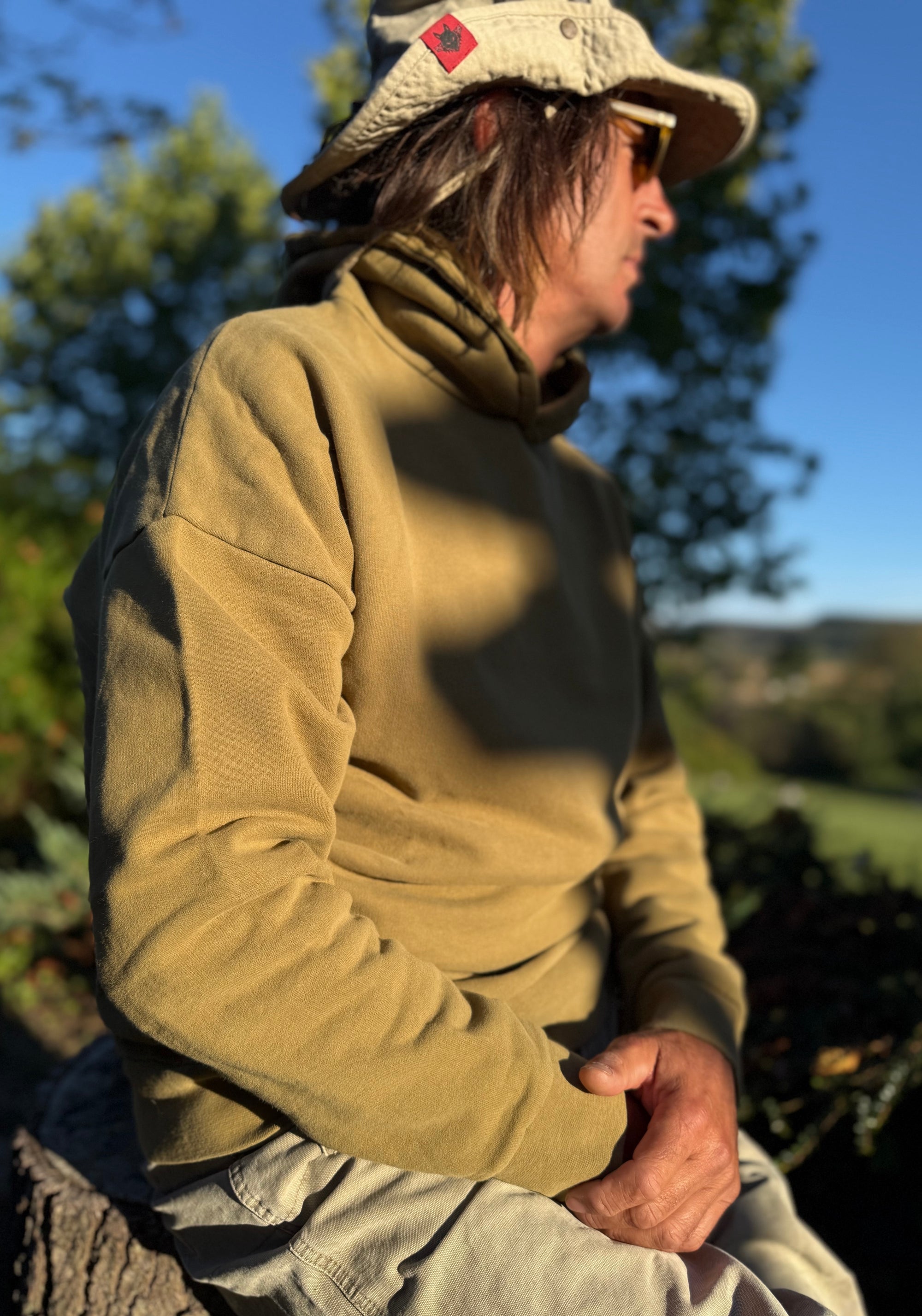 Hanorac adulți molton din bumbac - Sueter Dull Gold