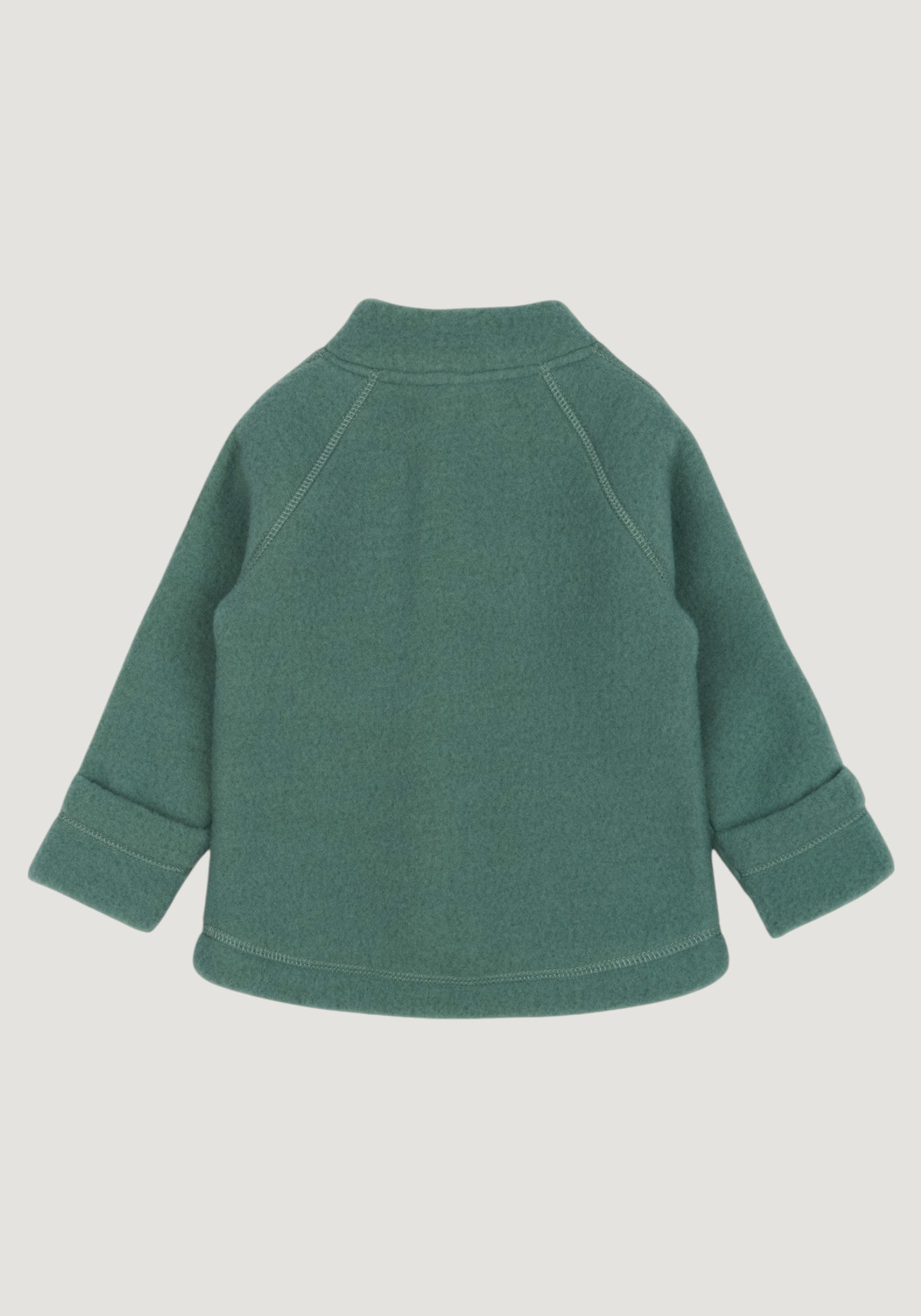 Jachetă fleece cu mănuși din lână merinos - Balsam Green